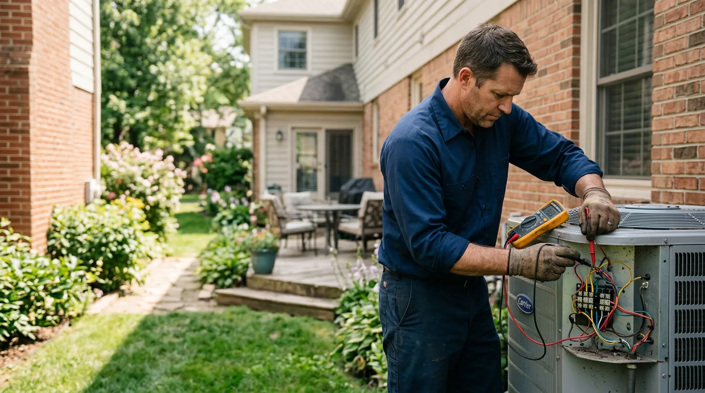 HVAC technician working near Michigan City, MS